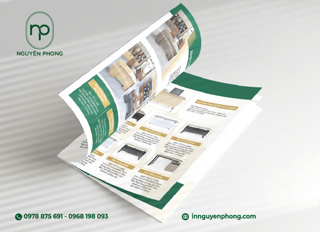 In catalogue giới thiệu sản phẩm/ dịch vụ